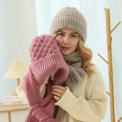 Polar – Gorro y bufanda cortaviento forrados en polar