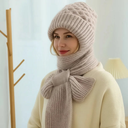 Polar – Gorro y bufanda cortaviento forrados en polar