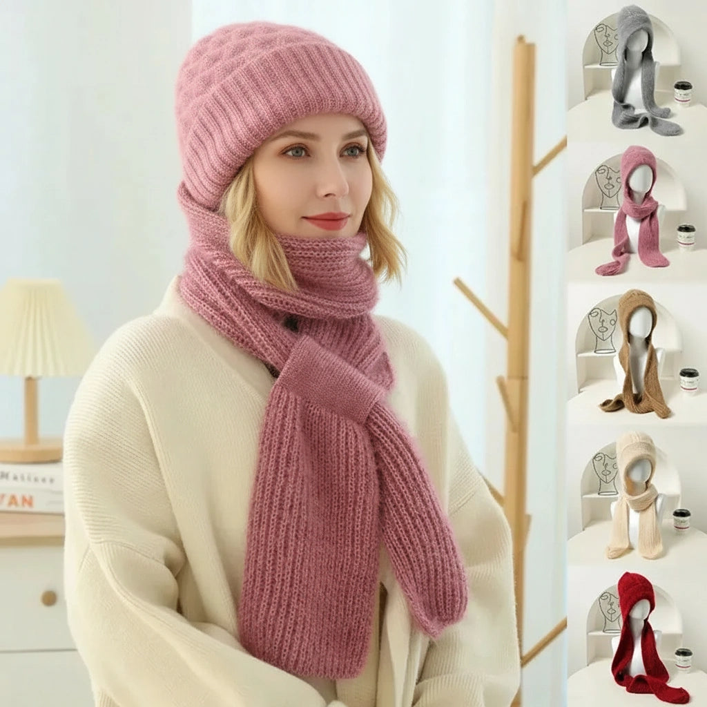 Polar – Gorro y bufanda cortaviento forrados en polar