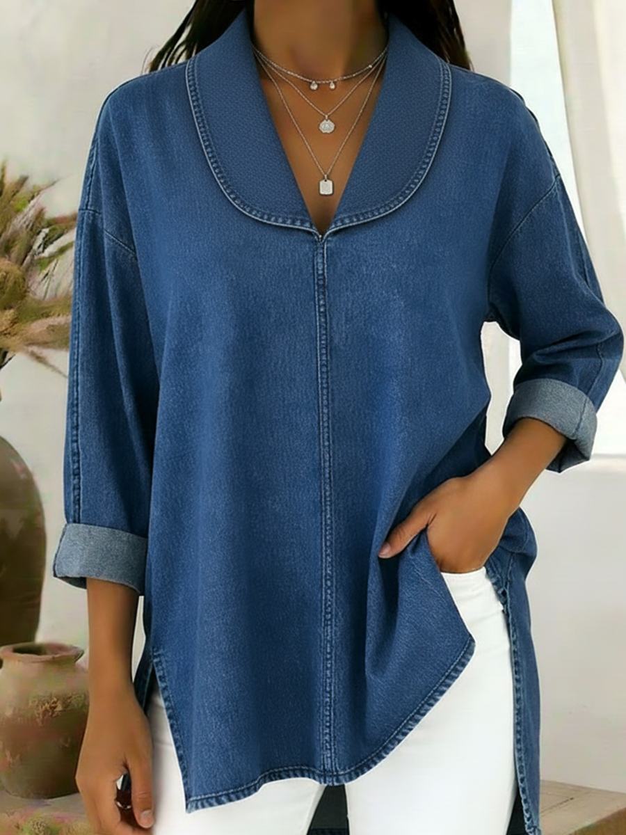 Modelo con tops para mujer Denim | Horizoncor México