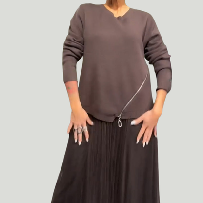 Vestido Elegante Ullé – vista lateral | Horizoncor