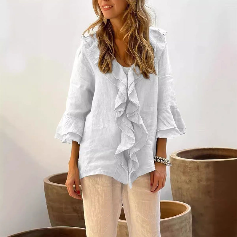 Modelo con blusas para mujer Milán | Horizoncor México
