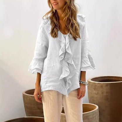 Modelo con blusas para mujer Milán | Horizoncor México