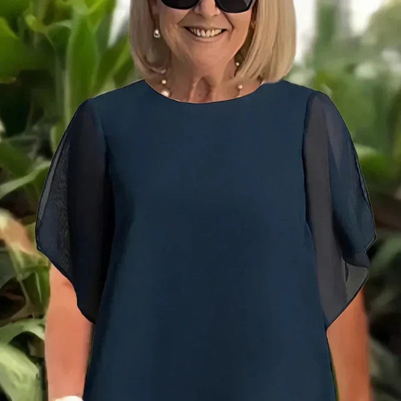 Detalle conjunto elegante para dama Herlene – vista frontal | Horizoncor