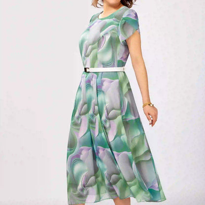 Modelo con vestido largo elegante Verena | Horizoncor México