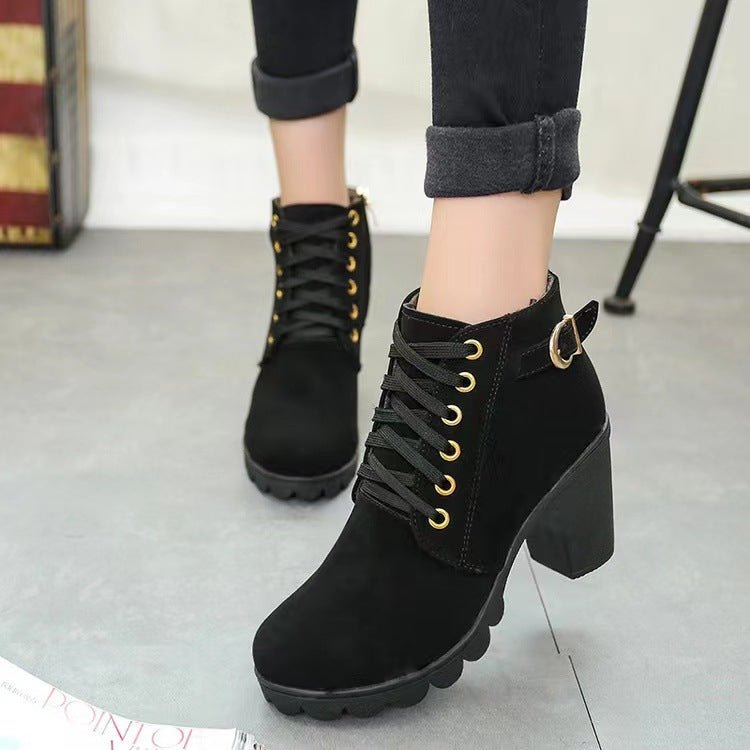 Detalle botas mujer Carmina – vista frontal | Horizoncor