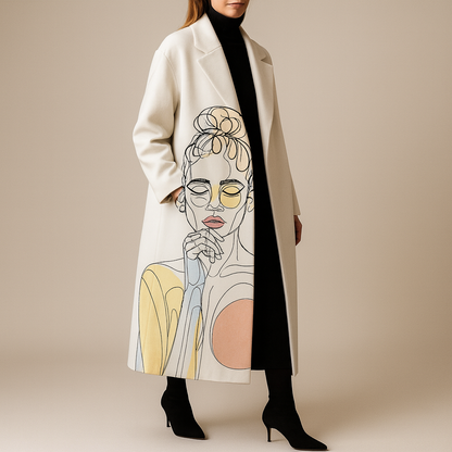 Modelo con abrigo mujer Isa | Horizoncor México