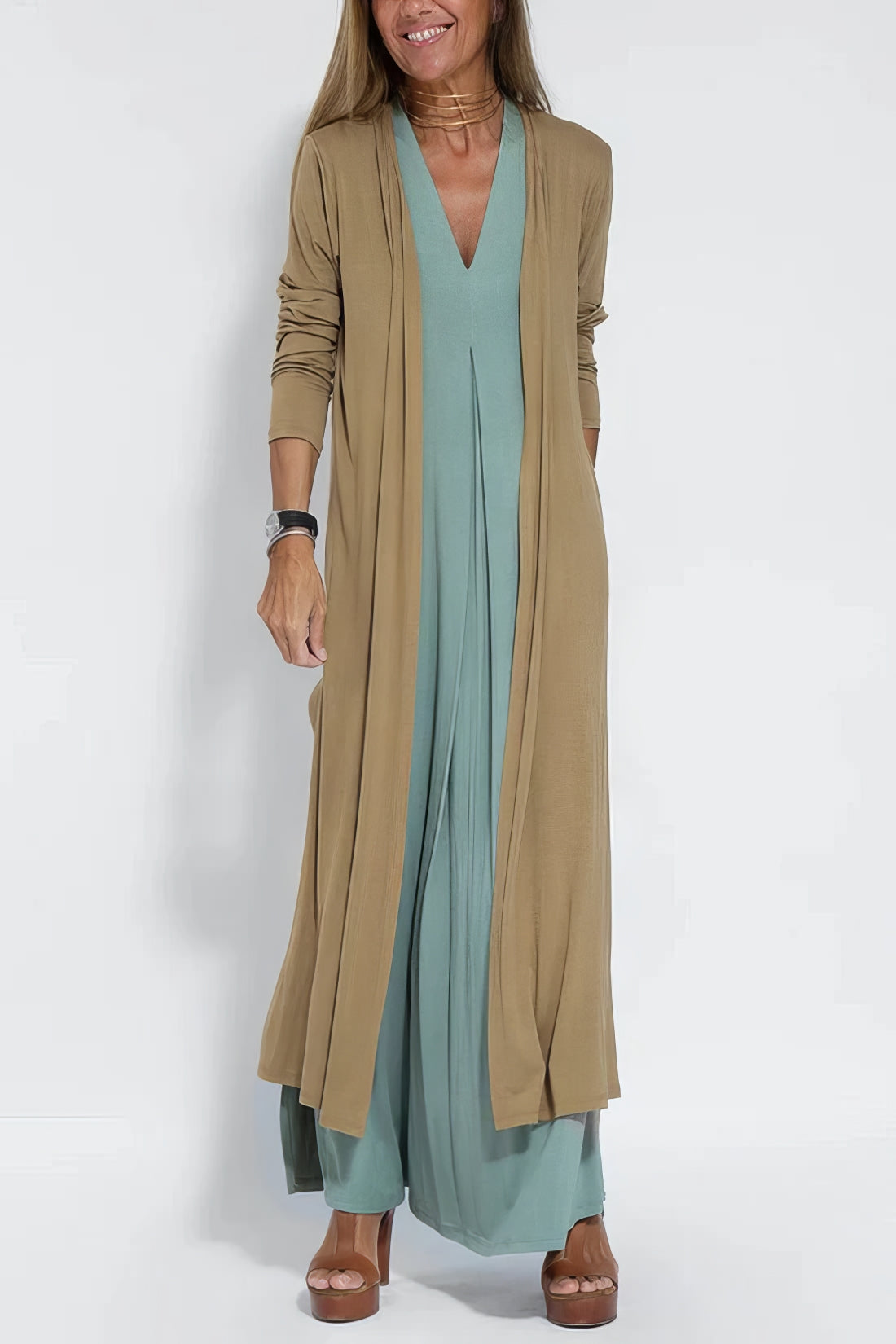 Vestido Largo Elegante Natalia – vista lateral | Horizoncor